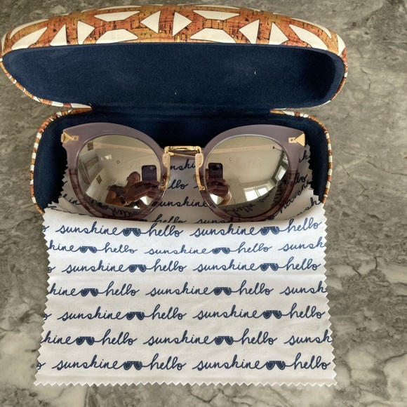 Stella and Dot Cat Eye Hello Sunshine Sunglasses "Wesley" with case - Picture 2 of 15